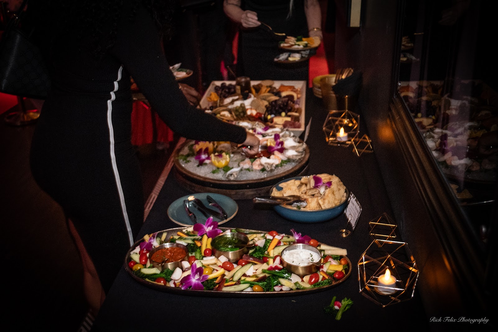 Grazing boards prepared for guests at the venue