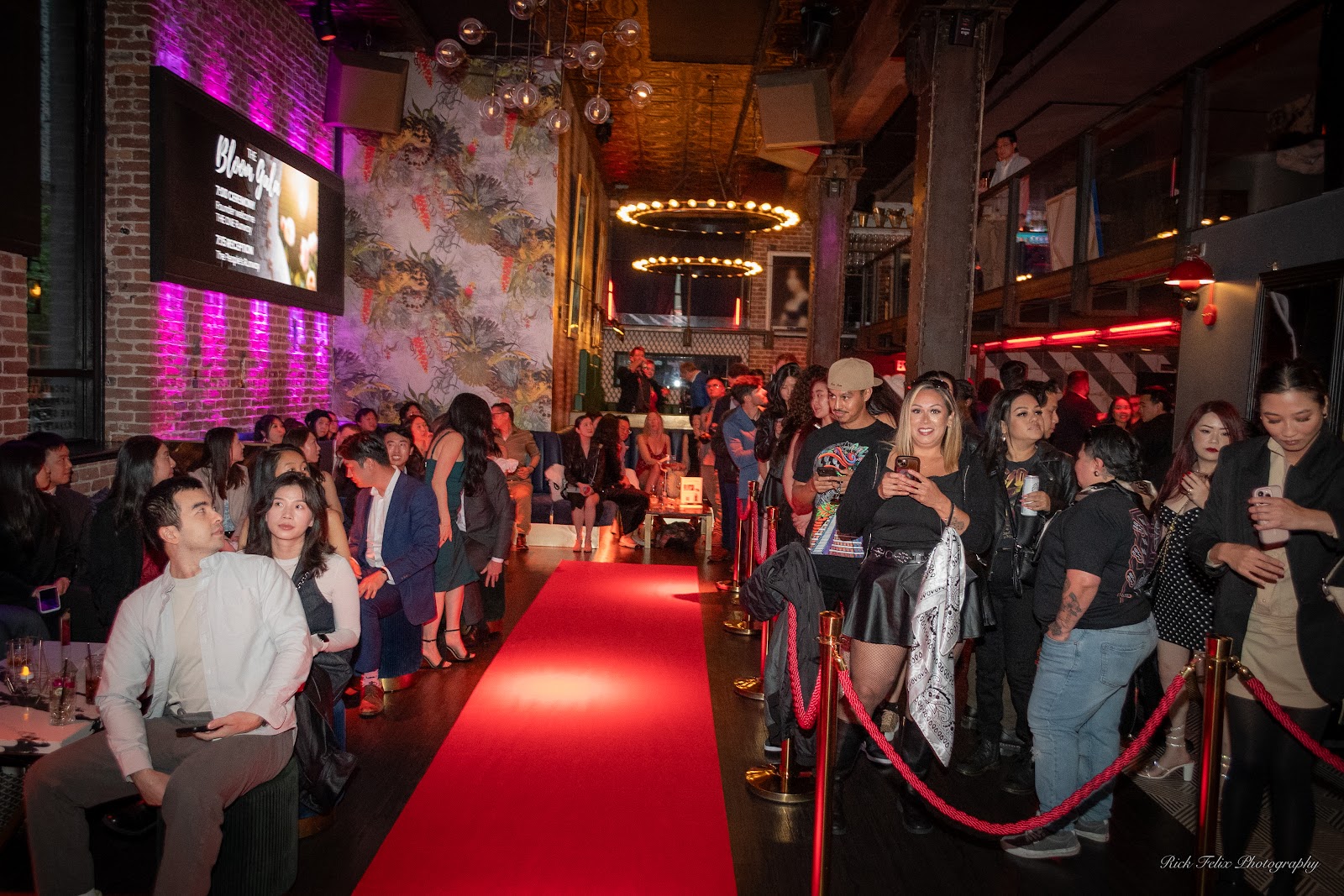 Runway lined with guests at a San Francisco venue